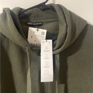 Army green small ZARA hoodie